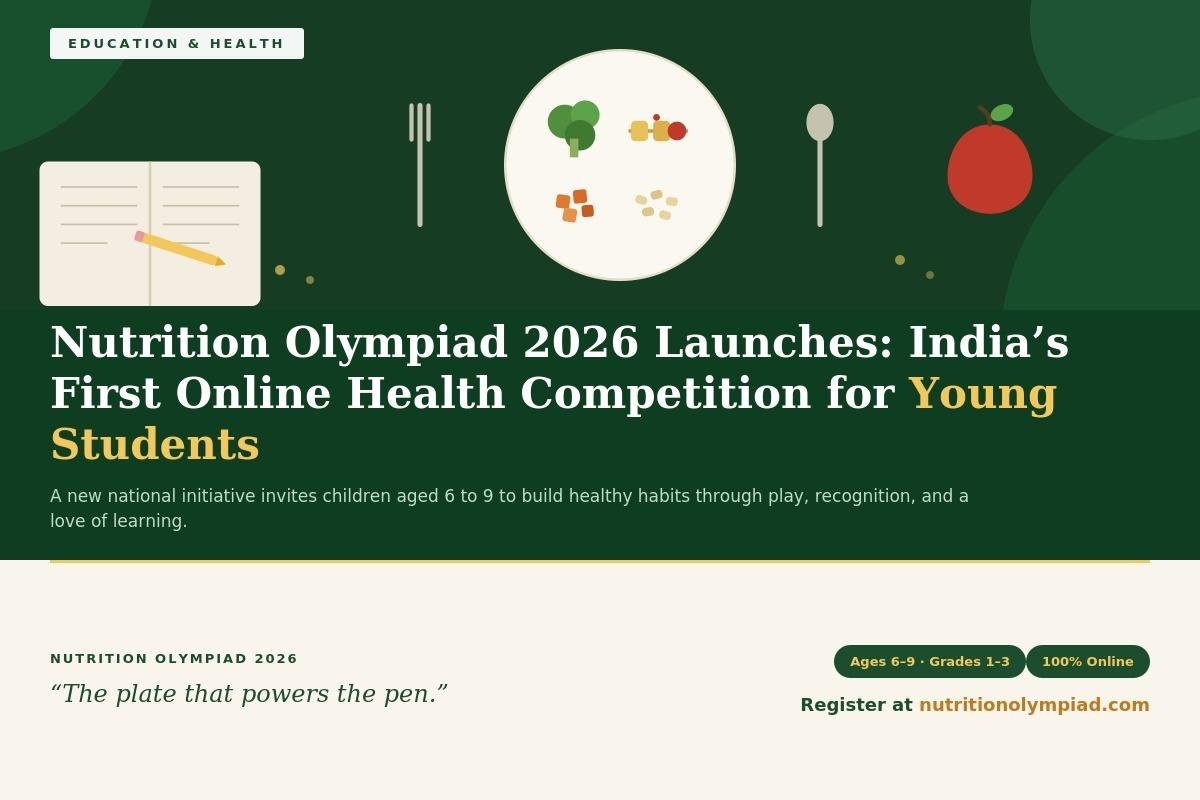 Nutrition Olympiad 2026 Launches: India’s First Online Health Competition for Young Students