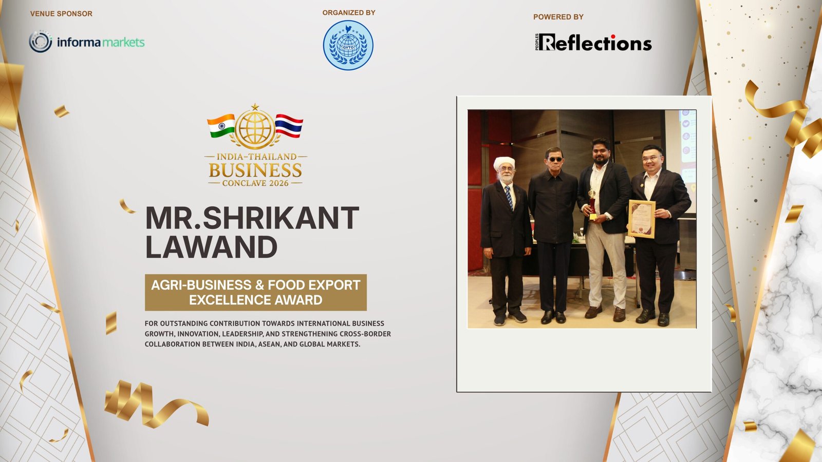 Denovotech Receives “Automation & Technology Leadership Award” at India–Thailand Business Conclave 2026