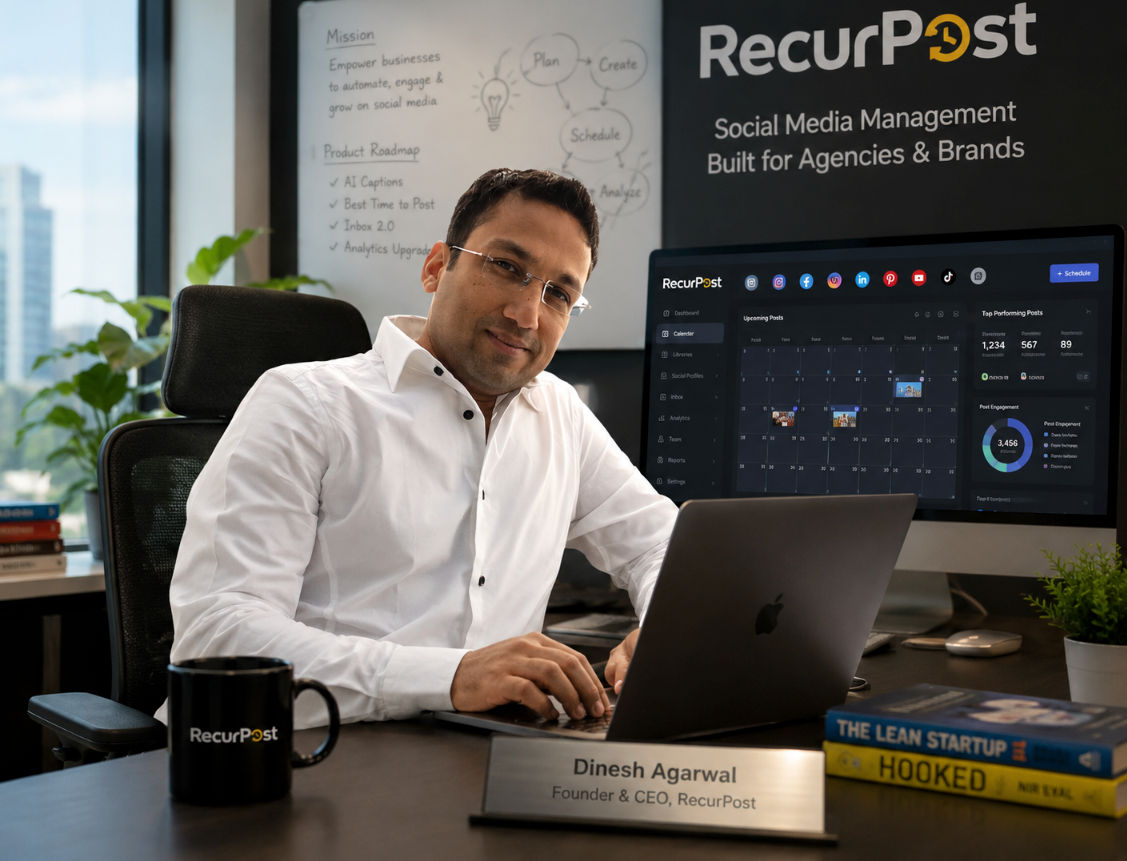 From a College Dorm in 2000 to 100,000 Businesses Worldwide: The 26-Year Bet Behind Dinesh Agarwal’s RecurPost